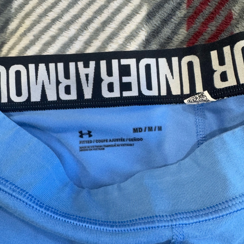 Under‎ Armour Leggings Woman’s Med Blue Capri - Picture 3 of 4